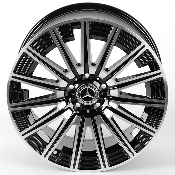 Литые диски 81753 Mercedes-Benz FC3176-FG595 19 J8.5 ET36 5x112 66.5 чёрный + полированные спицы: Фото 3
