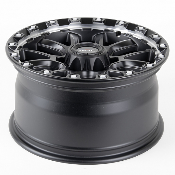 Литые диски 80905 TCW 2633-CT348 17 J9 ET0 6x139.7 110.1 чёрный матовый + полированные спицы: Фото 7