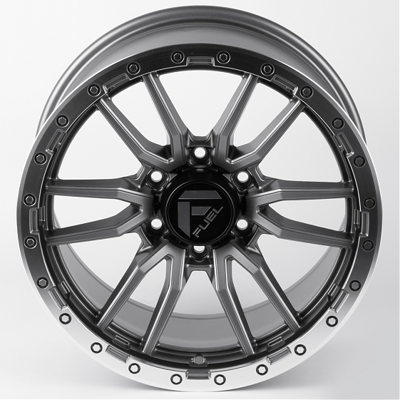 Литые диски 81416 FUEL 60273-FG443 18 J9 ET18 6x139.7 106.1 графит матовый + полированный обод: Фото 3