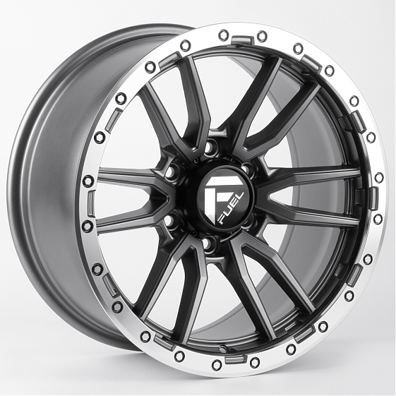 Литые диски 81416 FUEL 60273-FG443 18 J9 ET18 6x139.7 106.1 графит матовый + полированный обод: Фото 4