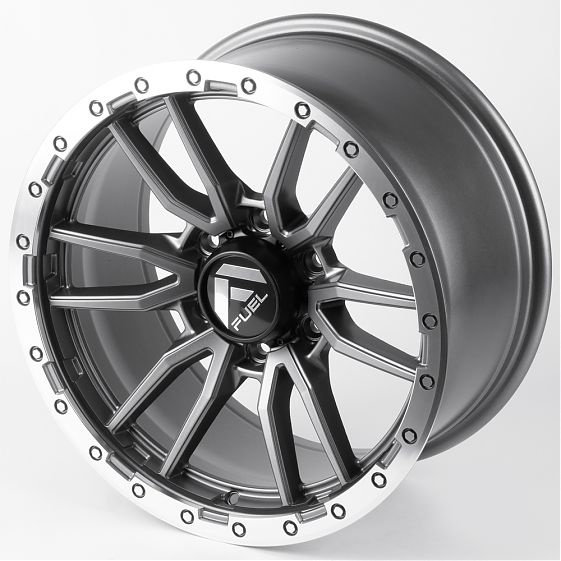 Литые диски 81416 FUEL 60273-FG443 18 J9 ET18 6x139.7 106.1 графит матовый + полированный обод: Фото 6