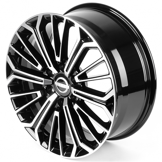 Литые диски 82576 Nissan H3296F 20 J8.5 ET45 6x139.7 78.1 чёрный + полированные спицы: Фото 6