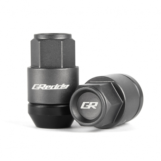 Комплект гаек 20184 Greddy M17 PRO конус 12x1,5 43.5mm серебро тёмное HEX 19: Фото 2