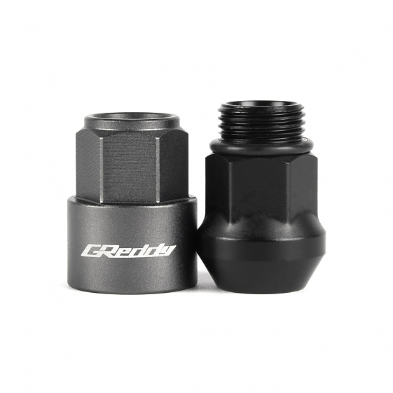 Комплект гаек 20184 Greddy M17 PRO конус 12x1,5 43.5mm серебро тёмное HEX 19: Фото 3