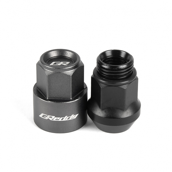 Комплект гаек 20184 Greddy M17 PRO конус 12x1,5 43.5mm серебро тёмное HEX 19: Фото 4