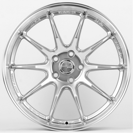 Литые диски 80582 Work F011-SB394 18 J8.5 ET33 5x114.3 73.1 серебро тёмное + полированный обод: Фото 1