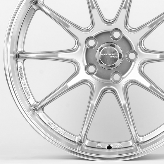 Литые диски 80582 Work F011-SB394 18 J8.5 ET33 5x114.3 73.1 серебро тёмное + полированный обод: Фото 2