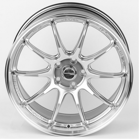 Литые диски 80582 Work F011-SB394 18 J8.5 ET33 5x114.3 73.1 серебро тёмное + полированный обод: Фото 3