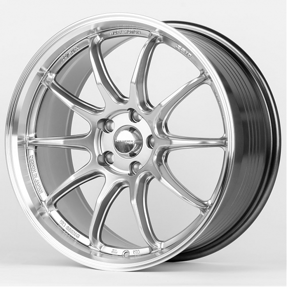 Литые диски 80582 Work F011-SB394 18 J8.5 ET33 5x114.3 73.1 серебро тёмное + полированный обод: Фото 5