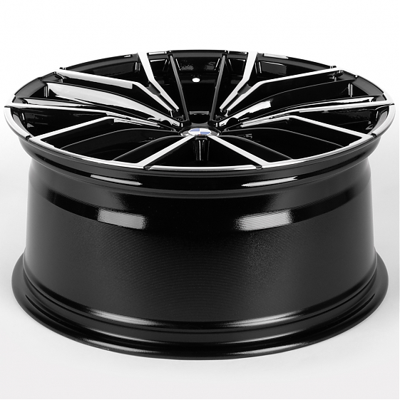 Литые диски 81890 BMW IVF-3289-DS362 20 J9.5 ET35 5x112 66.45 чёрный глянцевый + полированные спицы: Фото 7