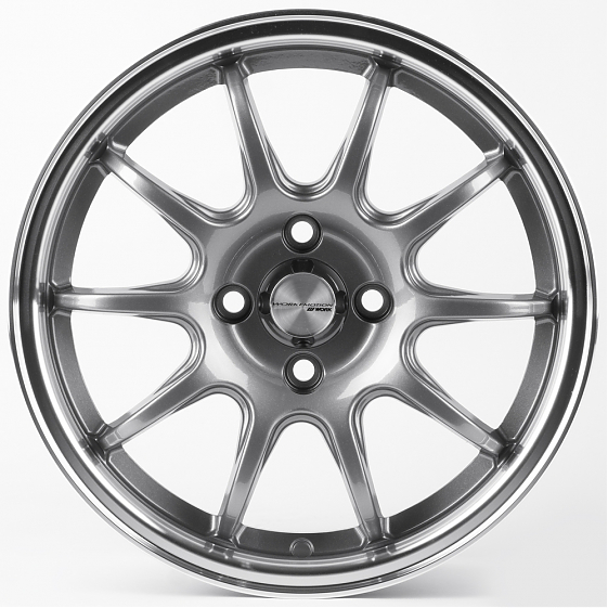 Литые диски 81430 Work 12243-FG412 15 J6.5 ET35 4x100 73.1 графит глянцевый + полированный обод: Фото 1