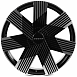 Кованые диски H260126S SKILL SL778-SB563 20 J9 ET40 5x108 63.4 чёрный глянцевый + полированные спицы
