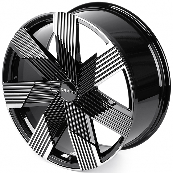 Кованые диски H260126T SKILL SL778-SB594 22 J9.5 ET35 5x108 63.4 чёрный глянцевый + полированный обо: Фото 6