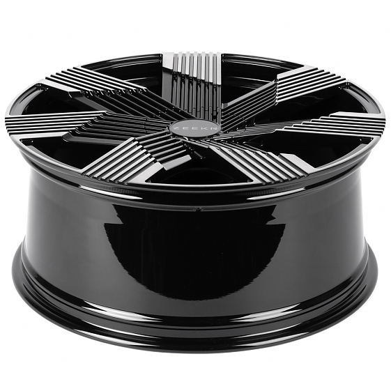 Кованые диски H260126T SKILL SL778-SB594 22 J9.5 ET35 5x108 63.4 чёрный глянцевый + полированный обо: Фото 7
