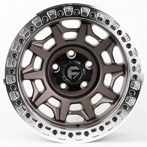 Литые диски 81318 FUEL 2628-SF058 17 J9 ET-10 5x150 110.1 бронза матовая + полированный бедлок: Фото 1