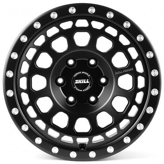 Кованые диски H260527B SKILL SB028-CS382 18 J9 ET15 6x139.7 106.1 чёрный матовый + декоративные болт: Фото 1