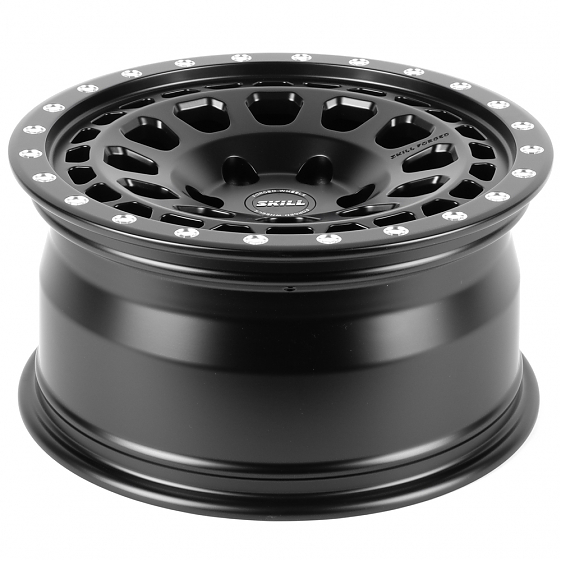 Кованые диски H260527B SKILL SB028-CS382 18 J9 ET15 6x139.7 106.1 чёрный матовый + декоративные болт: Фото 7