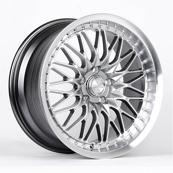 Литые диски 80699 Work F051-FG442 18 J8.5 ET35 5x114.3 73.1 серебро тёмное + полированный обод: Фото 4