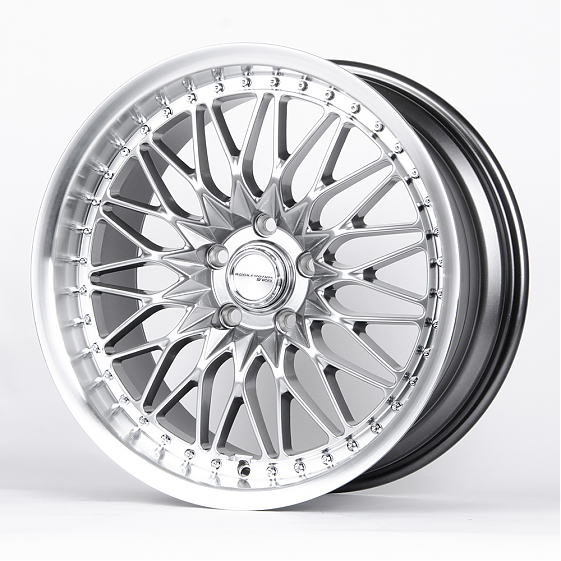 Литые диски 80699 Work F051-FG442 18 J8.5 ET35 5x114.3 73.1 серебро тёмное + полированный обод: Фото 5