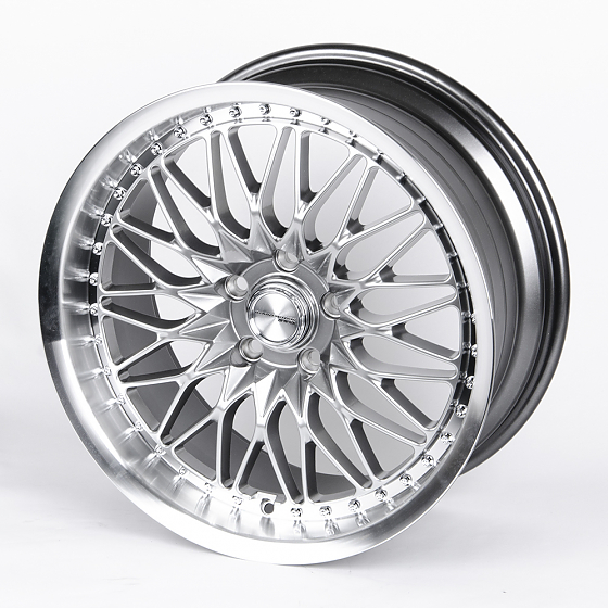 Литые диски 80699 Work F051-FG442 18 J8.5 ET35 5x114.3 73.1 серебро тёмное + полированный обод: Фото 6