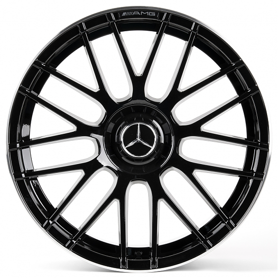 Литые диски 81021 Mercedes-Benz SK189-24133-4 20 J9.5 ET45 5x112 66.6 чёрный глянцевый + полированны: Фото 1