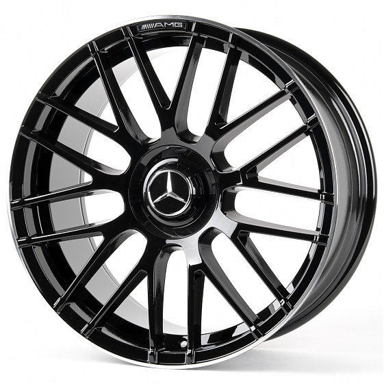 Литые диски 81021 Mercedes-Benz SK189-24133-4 20 J9.5 ET45 5x112 66.6 чёрный глянцевый + полированны: Фото 4