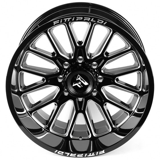 Литые диски 81617 Fittipaldi FA18BM 22 J12 ET-44 8x170 125,2 чёрный глянцевый + полированные спицы: Фото 3