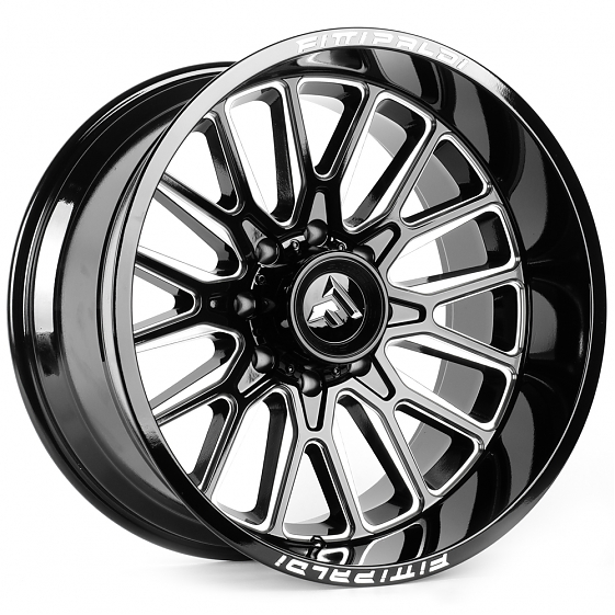 Литые диски 81617 Fittipaldi FA18BM 22 J12 ET-44 8x170 125,2 чёрный глянцевый + полированные спицы: Фото 4