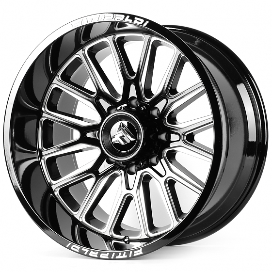 Литые диски 81617 Fittipaldi FA18BM 22 J12 ET-44 8x170 125,2 чёрный глянцевый + полированные спицы: Фото 5