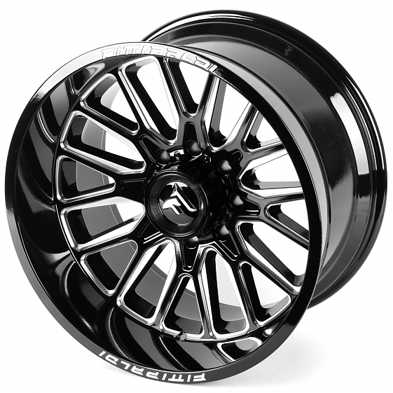 Литые диски 81617 Fittipaldi FA18BM 22 J12 ET-44 8x170 125,2 чёрный глянцевый + полированные спицы: Фото 6