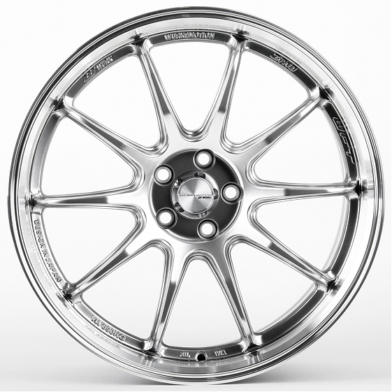 Литые диски 80660 Work F0111 18 J8.5 ET40 5x100 73.1 серебро тёмное + полированный обод: Фото 1