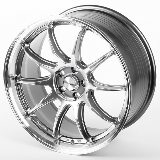 Литые диски 80660 Work F0111 18 J8.5 ET40 5x100 73.1 серебро тёмное + полированный обод: Фото 6