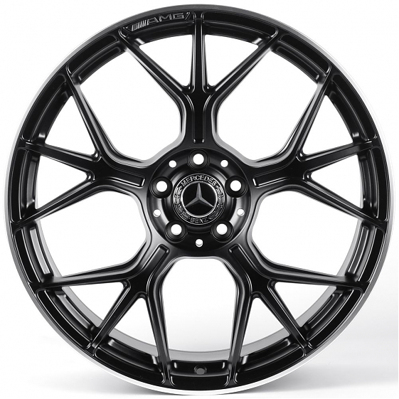 Литые диски 82050 Mercedes-Benz IVF-3406-DS362 20 J9.5 ET43 5x112 66.56 чёрный матовый + полированны: Фото 1