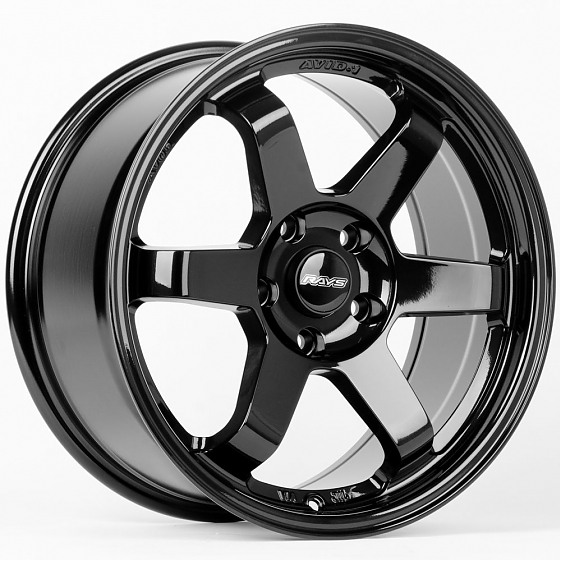 Литые диски 80587 Rays E500-SL043 17 J8 ET35 5x100 73.1 чёрный глянцевый: Фото 4