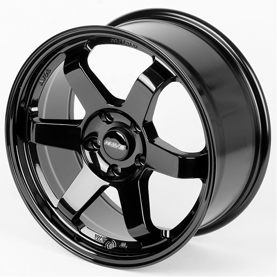 Литые диски 80587 Rays E500-SL043 17 J8 ET35 5x100 73.1 чёрный глянцевый: Фото 6