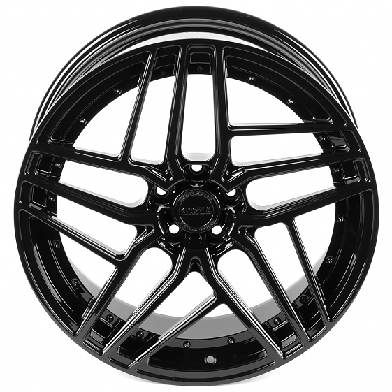 Кованые диски H260612D SKILL SL316-CS411 20 J8.5 ET30 5x112 66.5 чёрный глянцевый: Фото 3