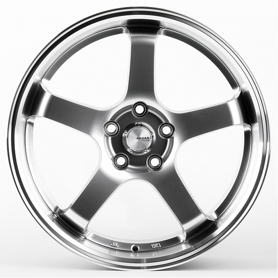 Литые диски 81153 Advan LK028-SB394 18 J8.5 ET35 5x112 66.6 серебро тёмное + полированный обод: Фото 1
