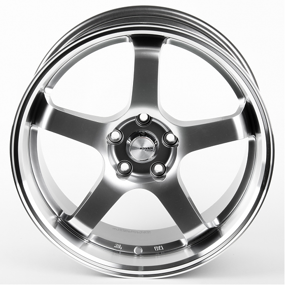 Литые диски 81153 Advan LK028-SB394 18 J8.5 ET35 5x112 66.6 серебро тёмное + полированный обод: Фото 3