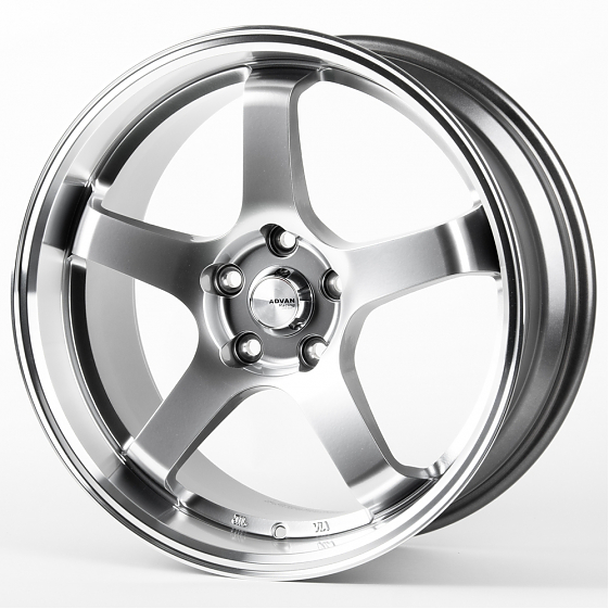 Литые диски 81153 Advan LK028-SB394 18 J8.5 ET35 5x112 66.6 серебро тёмное + полированный обод: Фото 5