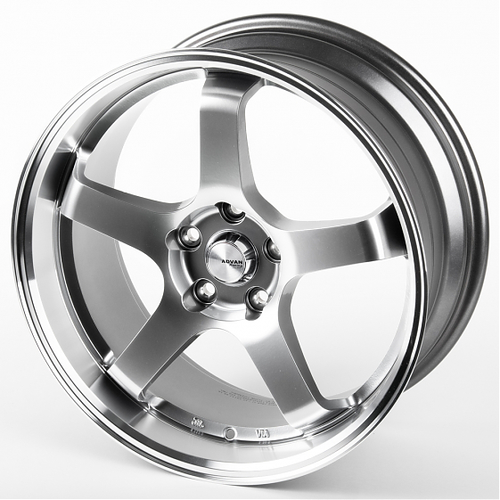 Литые диски 81153 Advan LK028-SB394 18 J8.5 ET35 5x112 66.6 серебро тёмное + полированный обод: Фото 6