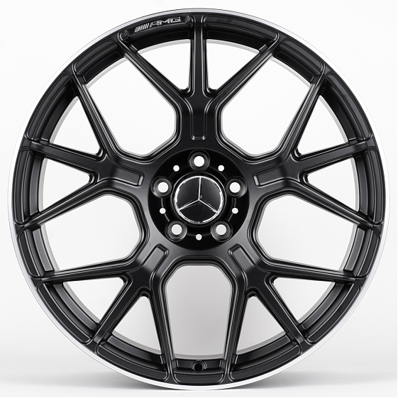 Литые диски 81190 Mercedes-Benz ZXDF0-SL077 20 J9.5 ET43 5x112 66.6 чёрный матовый + полированный об: Фото 1
