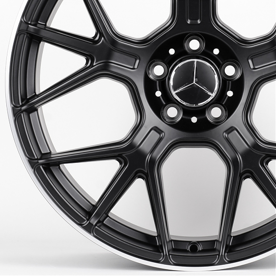 Литые диски 81190 Mercedes-Benz ZXDF0-SL077 20 J9.5 ET43 5x112 66.6 чёрный матовый + полированный об: Фото 2