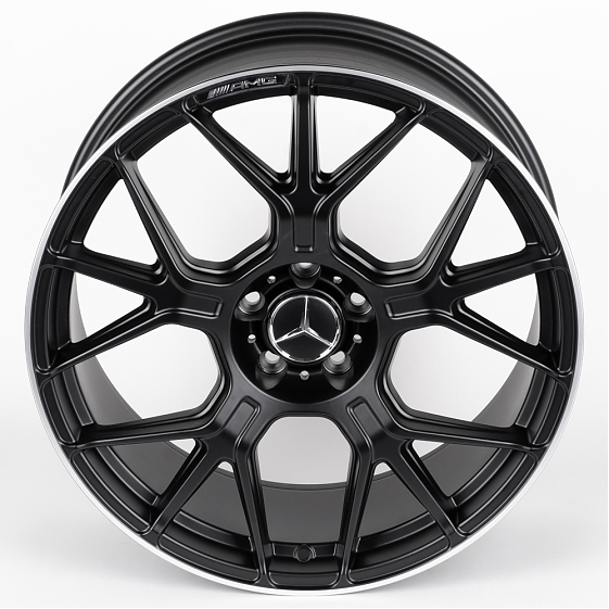 Литые диски 81190 Mercedes-Benz ZXDF0-SL077 20 J9.5 ET43 5x112 66.6 чёрный матовый + полированный об: Фото 3