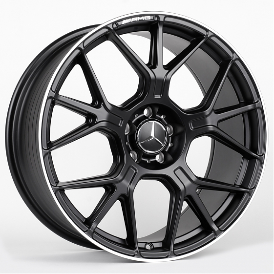 Литые диски 81190 Mercedes-Benz ZXDF0-SL077 20 J9.5 ET43 5x112 66.6 чёрный матовый + полированный об: Фото 4