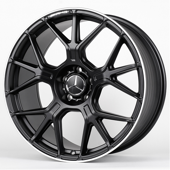 Литые диски 81190 Mercedes-Benz ZXDF0-SL077 20 J9.5 ET43 5x112 66.6 чёрный матовый + полированный об: Фото 5