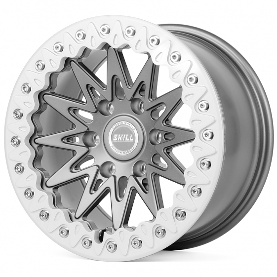 Кованые диски H230607A SKILL SB013-SB387 17 J9 ET25 6x139.7 106.1 графит + серебряный обод: Фото 5