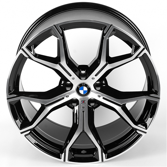 Литые диски 81693 BMW FC959-SM204 20 J10.5 ET40 5x112 66.6 чёрный + полированные спицы: Фото 3
