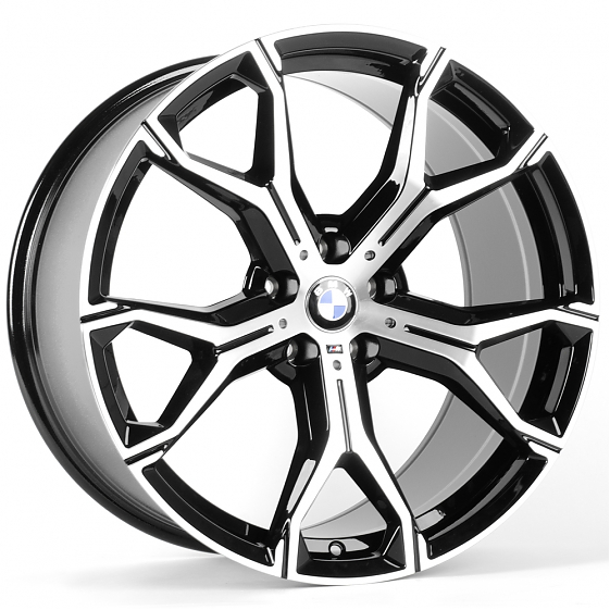 Литые диски 81693 BMW FC959-SM204 20 J10.5 ET40 5x112 66.6 чёрный + полированные спицы: Фото 4