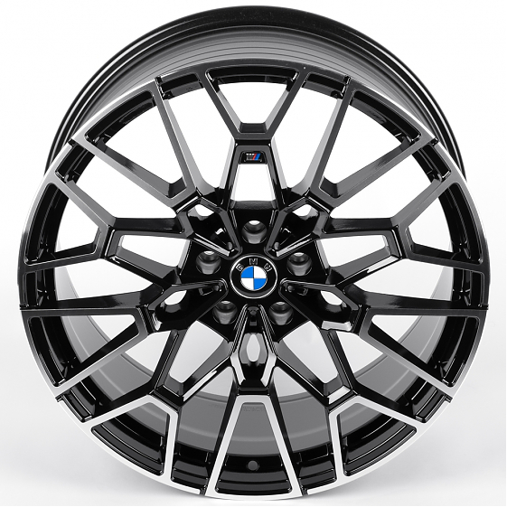 Литые диски 82239 BMW DF002-FG612 20 J9.5 ET40 5x112 66.56 чёрный глянцевый + полированные спицы: Фото 3
