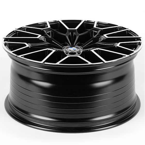Литые диски 82239 BMW DF002-FG612 20 J9.5 ET40 5x112 66.56 чёрный глянцевый + полированные спицы: Фото 7